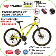 Mountain Bike 26" - 27.5 inch ATLANTIS Operand 3x7 speed - Disc Brake Bonus Bottle Feet
