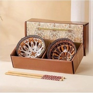 Bohemian Rice Bowl Porcelain Bowl Ceramic Bowl Mangkuk Keramik Soup Bowl Doorgift Wedding Gift set D