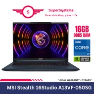 MSI Stealth 16Studio A13VF-050SG Gaming Laptop / Intel i7-13700H / RTX4060 / 16GB RAM / 1TB SSD / 14″ QHD+ 240Hz / W11