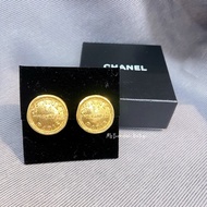Chanel 金幣耳夾耳環 （印有Chanel巴黎總行地址)