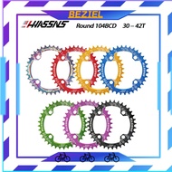 【Special Promotion】 BEZIEL HASSNS Chainring 104BCD Narrow Wide Chainring MTB 32T 34T 36T 38T Bike Cr