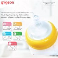[ ORIGINAL ] Pigeon Baby Nipple Wide Neck Peristalic plus Soft Touch Dot Wideneck Ukuran L | LL | LL