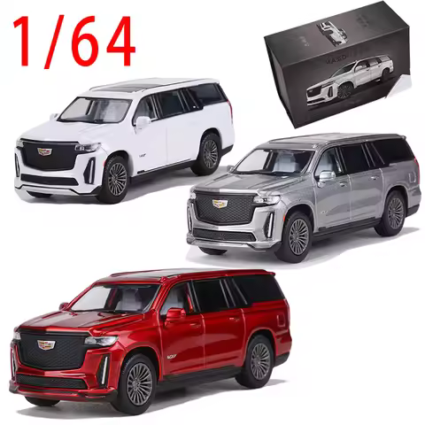 MASDI Diecast Car 1/64 Scale Cadillac Escalade SUV Car Model Alloy Cadillac Escalade Vehicles Model 