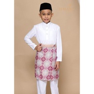 Instant Samping Raya Kids - "Lakaran" Purple SAMPIN RAYA SAMPIN BAJU MELAYU SAMPIN KANAK2 SAMPING BU