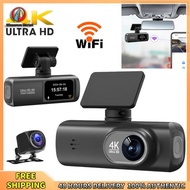 Winnereco 4K Dash Cam Driving Recorder Built-In WiFi Dual Lens Front Rear View Camera 24Hour Parking