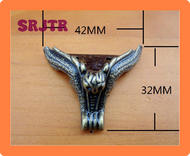 SRJTR 20 Stücke Antike Messingschmuckkästchen Füße Tier Box Bein 42x32mm H5EST