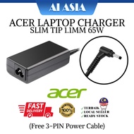 Acer Charger Slim Tip 1.1mm Adapter 65W 19V 3.42A -ACER Aspire One Cloudbook AO1-131 AO1-131 AO1-431