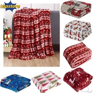 TOPSTORED Sofa Blanket, Flannel Elk Snowflake Cosy Snuggle Blanket,  Winter Warm Washable Soft Chris