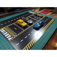Diecast Hotwheels Parking Diorama 64 Scale Papercraft Model Black Diorama 1/64