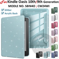 For Kindle Oasis 10th 9th Generation 2019 2017 S8IN40 CW24WI Glitter Acrylic Case Oasis2 Oasis3 Flip