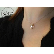 detachable 6mm akoya pearl diamond pendant necklace, Japanese seawater pearl, 18k yellow gold