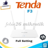 New Router Tenda F3 Full Setting RT RW net