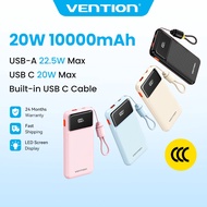 【CCC Certification】Vention 22.5W PowerBank 10000mAh Digital Display Portable Charger Power Bank with