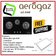 Aerogaz AZ-930F 90cm Glass Hob | Local Singapore Warranty | Express Free Home Delivery
