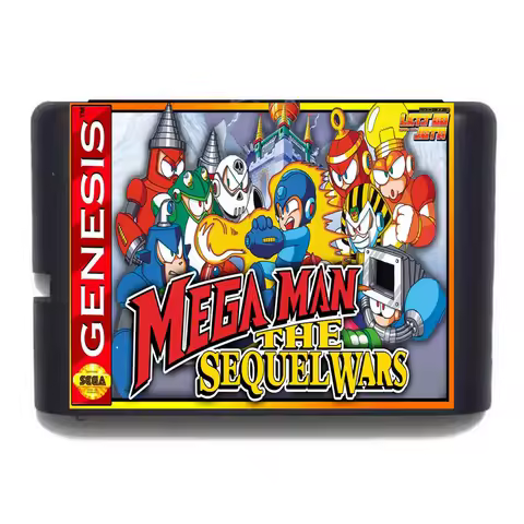 MD Mega/Rock Man The Sequel Wars Episode Red 16 Bit Game Card