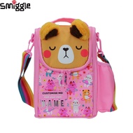 Australia Smiggle Original Children's Lunch Bag Girl Crossbody Bags Pink Bear Lunch Box Fruit Lunch Box With Name Card Food Bags&amp;*--