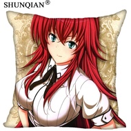 （ALL IN STOCK XZX）Hot selling high school DxD custom zipper pillowcase custom pillowcase 40x40cm   (Double sided printing with free customization of patterns)