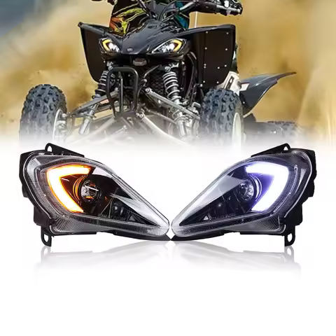 LED Headlights HI/Low Beam DRL Turn Signal Light for Yamaha YFZ 450 YFZ450R YFZ450X Wolverine 450 35