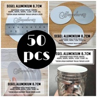 PILIH 20PCS 50PCS 100pcs SEGEL ALUMINIUM 8.7cm 9CM TOPLES TABUNG diameter 8.7cm 9CM 300ml 400ml 500ml 600ml 800ml 1liter 2liter 1000liter 2000liter MURAH segel induksi segel plastik pvc 9cm  DISTRIBUTOR GROSIR BOTOL TOPLES JAR MURAH jayastore18