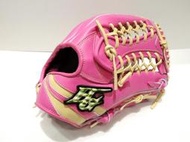 日本品牌 Hi-Gold (HG) 特選C18皮革 硬式牛皮 棒壘球 野手手套 T網檔 粉紅色