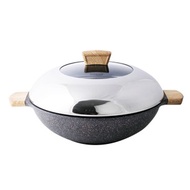 Shogun Granite Plus 36cm Non-stick Covered Wok, 7.6L (IH)