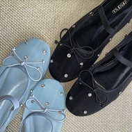 พร้อมส่งจากไทย Shadesofyoubkk Tiffany&Talyn mary jane shoe รองเท้าแมรี่เจนประดับเพชรวิ้งๆ