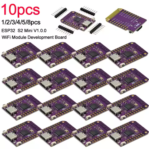 1-10pcs ESP32 S2 Mini V1.0.0 WiFi Module Internet Development Board Based ESP32-S2FN4R2 4MB FLASH 2M