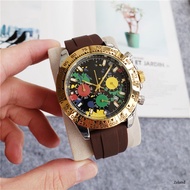 2026 Fashion Sports 2020 Men's Casual Rubber Band Quartz 6-Hand Second Running Flower Surface Labor 