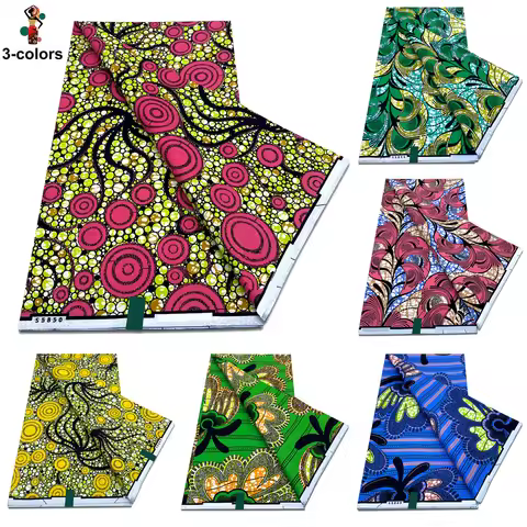 2025 Guaranteed Veritable Original African Wax Print Fabric Real Nigerian 100% Cotton Ankara Wax Fab
