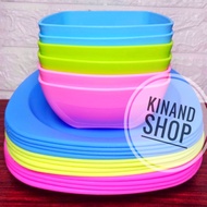PROMO SET ISI 8 PCS PIRING CAMPUR MANGKUK PLASTIK ORION TEBAL SEMI TAPERWARE