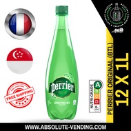 PERRIER Original Sparkling Mineral Water 1L X 12 (BOTTLES) - FREE DELIVERY within 3 working days!