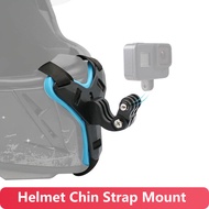 Motorcycle Helmet Chin Strap Mount for GoPro Hero 12 11 10 9 8 7 6 5 Black DJI Osmo Insta360 AKASO YI Action Camera Accessories