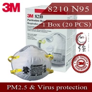 3M รุ่น 8210 N95 หน้ากากป้องกันอนุภาคฝุ่นละออง เชื้อไวรัส ตลอดจนอนุภาคขนาดเล็ก (1 กล่องบรรจุ 20 ชิ้น