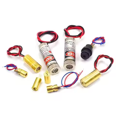 650nm 5mW Red Laser Module Head | Point/Line/Cross Beam, Glass Lens & Focus Adjustable (Industrial C