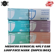GENUINE MEDICOS ULTRA SOFT SERIES ADULT 4 PLY EARLOOP SUB MICRON SURGICAL FACE MASK (50PCS) [READY STOCK]
