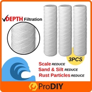3Pcs FC1 10" Water Filter Replacement Woven Thread Nylon CartridgePcs FC1 10" Water Filter Replaceme
