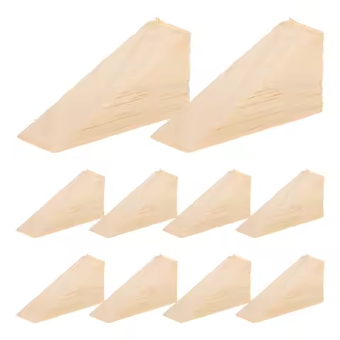 10pcs Wooden Stopper Wedges Solid Wood Anti-Slip Heavy Door Stoppers 6X2X3Cm For Tile Concrete Carpe