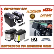 KTM ADVENTURE 250 FULL ALUMINIUM SIDE BOX HIGH QUALITY WATER PROOF 30LITER 35 LITER 36LITER 38LITER