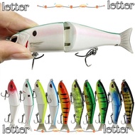 LETTER Fishing Lure Bait, 18.5g Bionic Swimbait, Professional 2-section 11.5CM Softtail Glide Hard B