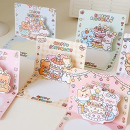Taiwan Taiwan🇹🇼Ready Stock Three-Dimensional Birthday Card Cute Card Birthday Card Blessing Card Cut