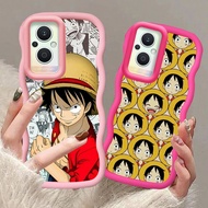 MERAH A-4 One Piece Luffy Casing for OPPO Reno 8Z 8 7Z 7 Lite 5G black red Pink Case