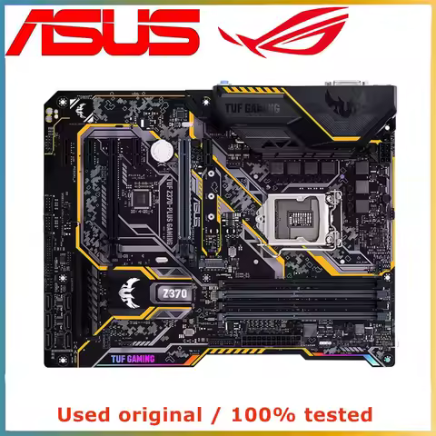 For ASUS TUF Z370-PLUS GAMING Z370 LGA 1151 Motherboard LGA 1151 For i7-8700K i5-8600K i7-9700K CPU 