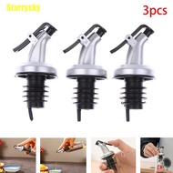 [Starrysky] 3Pcs Bottle Pourer Spout Stopper Dispenser Liquor Flow Set Wine Olive Oil