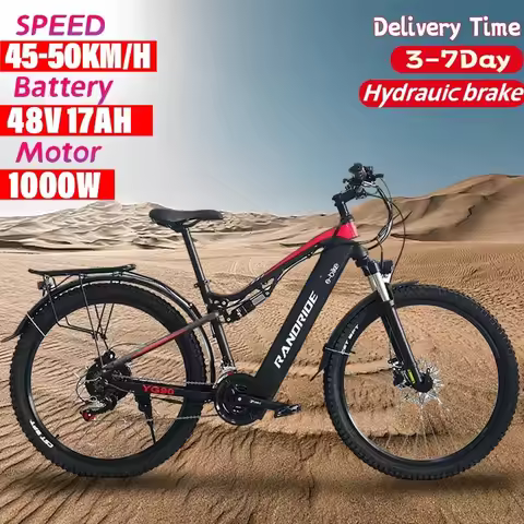YG90 RANDRIDE Electric Bicycle RANDRIDE 1000W motor 48V17AH Hydraulic Brake Ebike with Full Suspensi