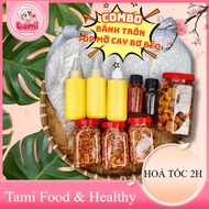 [LOẠI NGON] Bánh tráng phơi sương 450g muối tép hành phi 300g bơ 300g hũ tóp mỡ (Tặng 2 nước sốt)