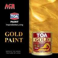 [NO.1 Real Gold Paint in Malaysia] Toa Water-based UV Gold Paint 2OZ, 4OZ, 34OZ | 10 YEARS PROTECTIO