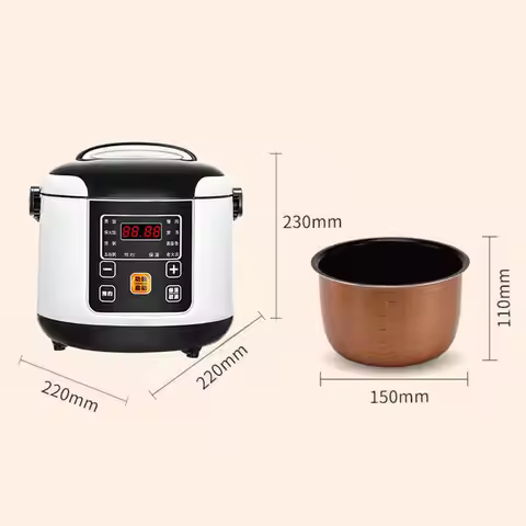 Electric Rice Cooker, Rice Cooker for Car, Mini Porridge, Automatic,