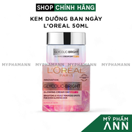 Kem Dưỡng Trắng Da Mặt Loreal Paris Ban Ngày Glycolic-Bright Glowing Cream Day SPF 17 50ml - Kem Trắ