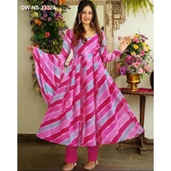 Shree Rns Fashion's Georgette Gown and Dupatta Set with Lace Border Embellishments