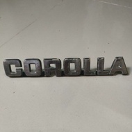 Original COROLLA Emblem removed from Toyota Corolla DX